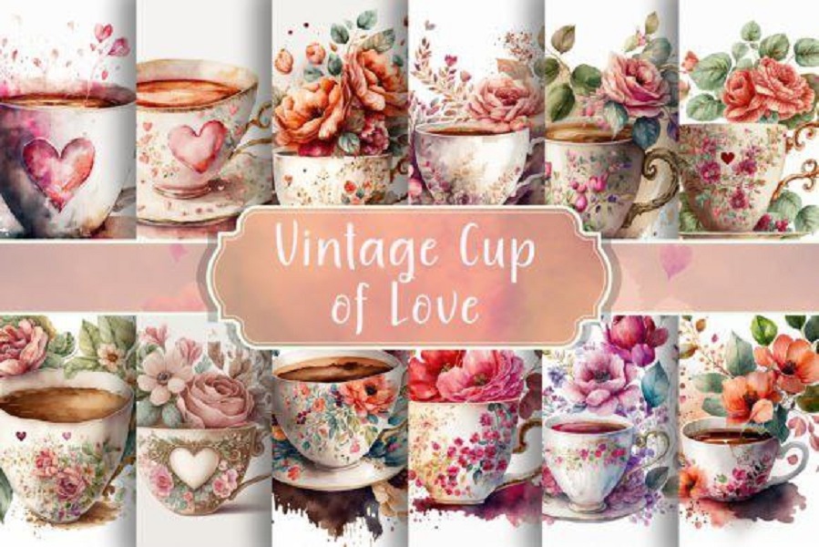 KIT DIGITAL VINTAGE FLOWERS