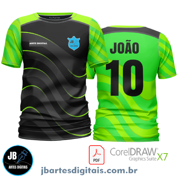 Arte camiseta Futebol Sublimação Total (MODELO 08)