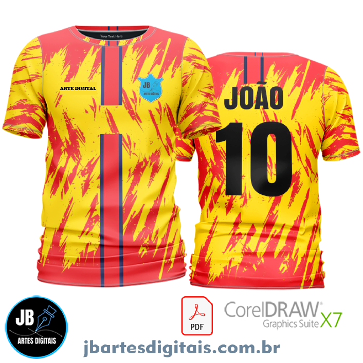 Arte camiseta Futebol Sublimação Total (MODELO 04)