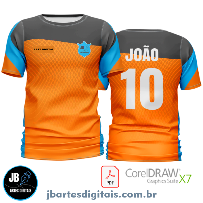 Arte camiseta Futebol Sublimação Total (MODELO 02)