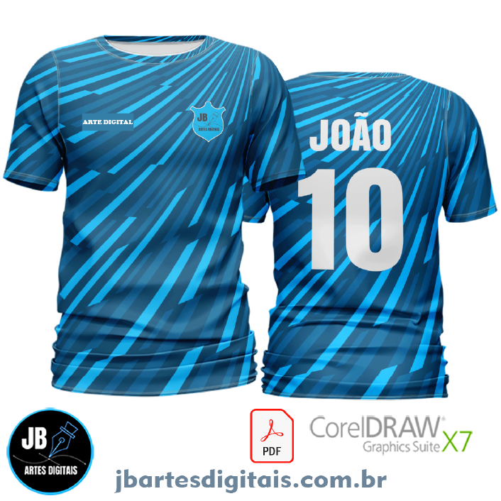 Arte camiseta Futebol Sublimação Total (MODELO 01)