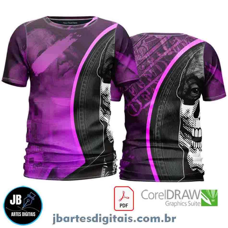 Arte camiseta Quebrada Sublimação Total (MODELO 01)