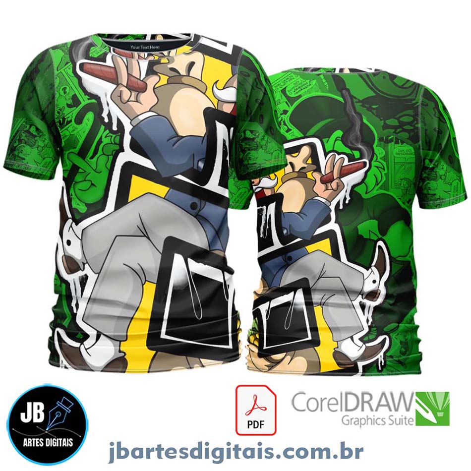 Arte camiseta Quebrada Sublimação Total (MODELO 02)