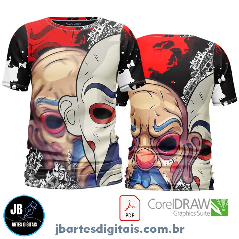 Arte camiseta Quebrada Sublimação Total (MODELO 05)