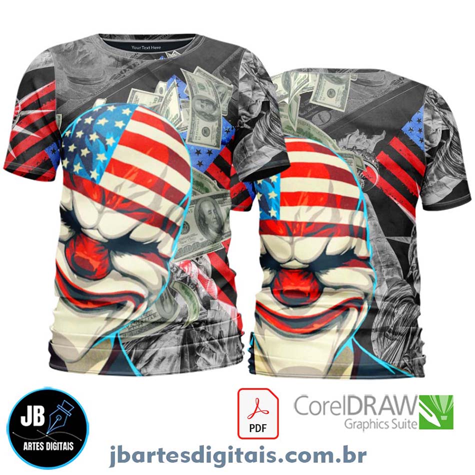 Arte camiseta Quebrada Sublimação Total (MODELO 07)