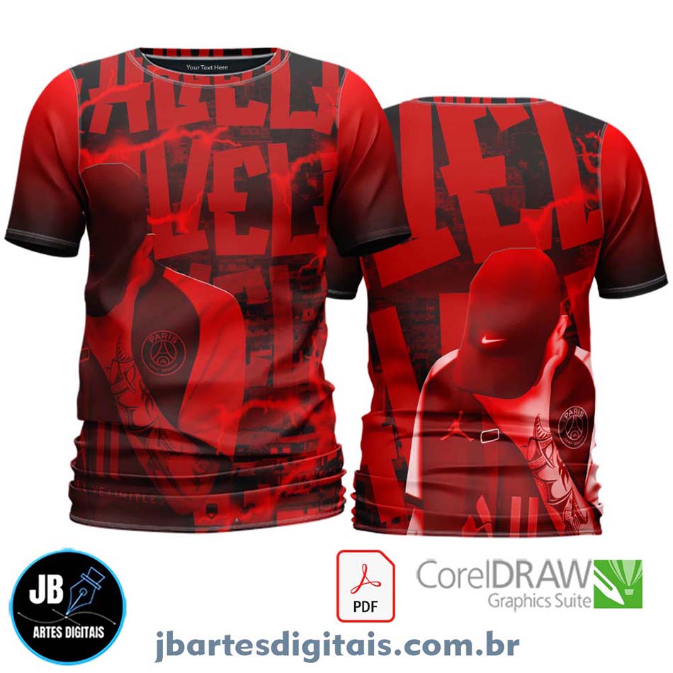 Arte camiseta Quebrada Sublimação Total (MODELO 14)