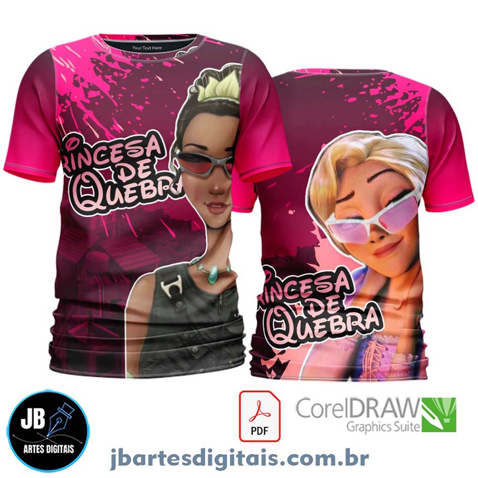 Arte camiseta Quebrada Sublimação Total (MODELO 17)