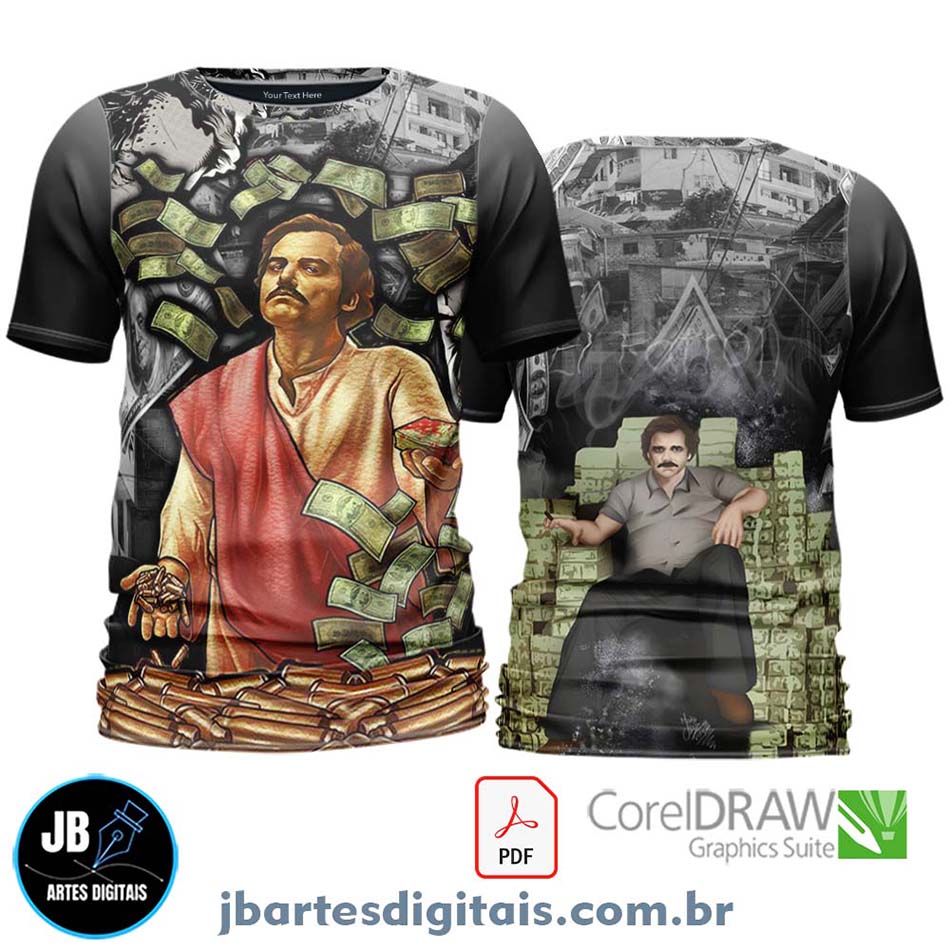 Arte camiseta Quebrada Sublimação Total (MODELO 19)