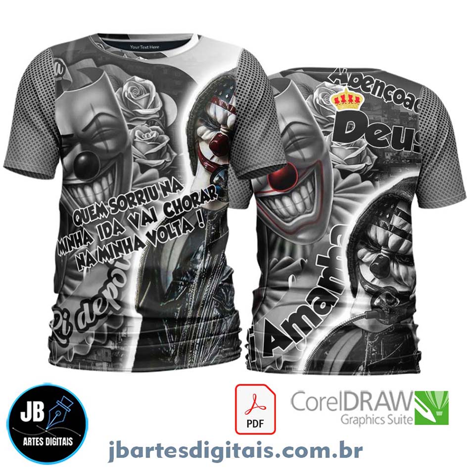 Arte camiseta Quebrada Sublimação Total (MODELO 20)
