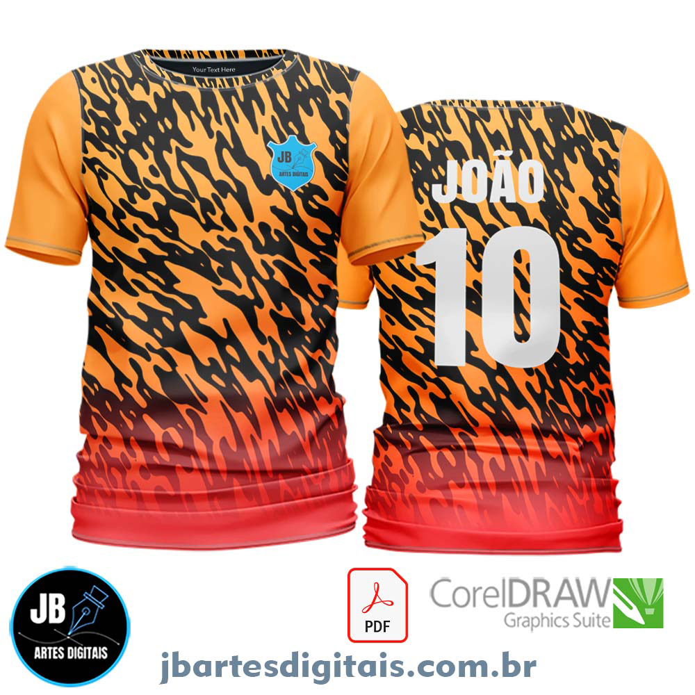 Arte camiseta Futebol Sublimação Total (MODELO 13)
