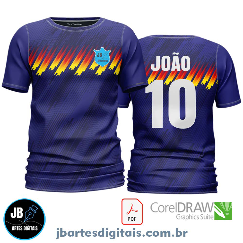 Arte camiseta Futebol Sublimação Total (MODELO 16)