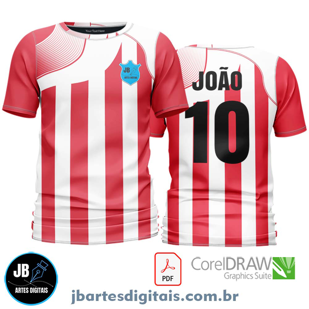 Arte camiseta Futebol Sublimação Total (MODELO 17)