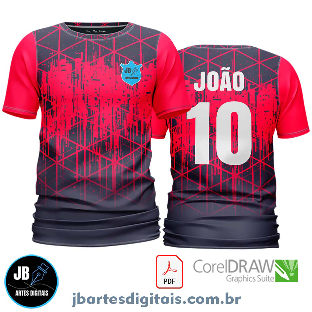 Arte camiseta Futebol Sublimação Total (MODELO 18)