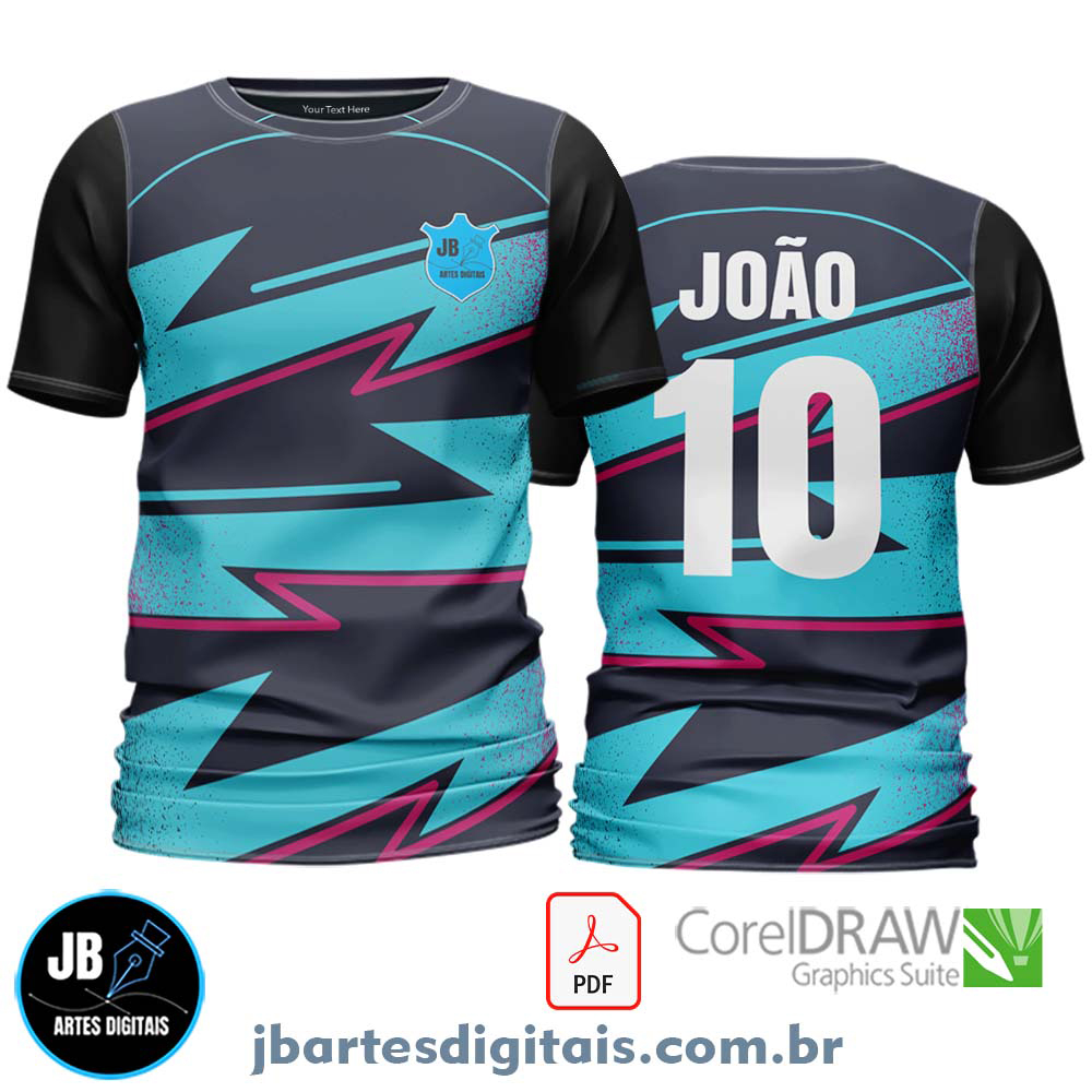 Arte camiseta Futebol Sublimação Total (MODELO 23)
