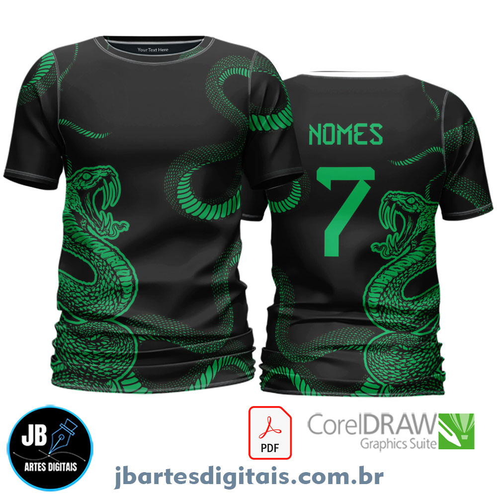 Arte camiseta Interclasse Sublimação Total (COBRA VERDE)
