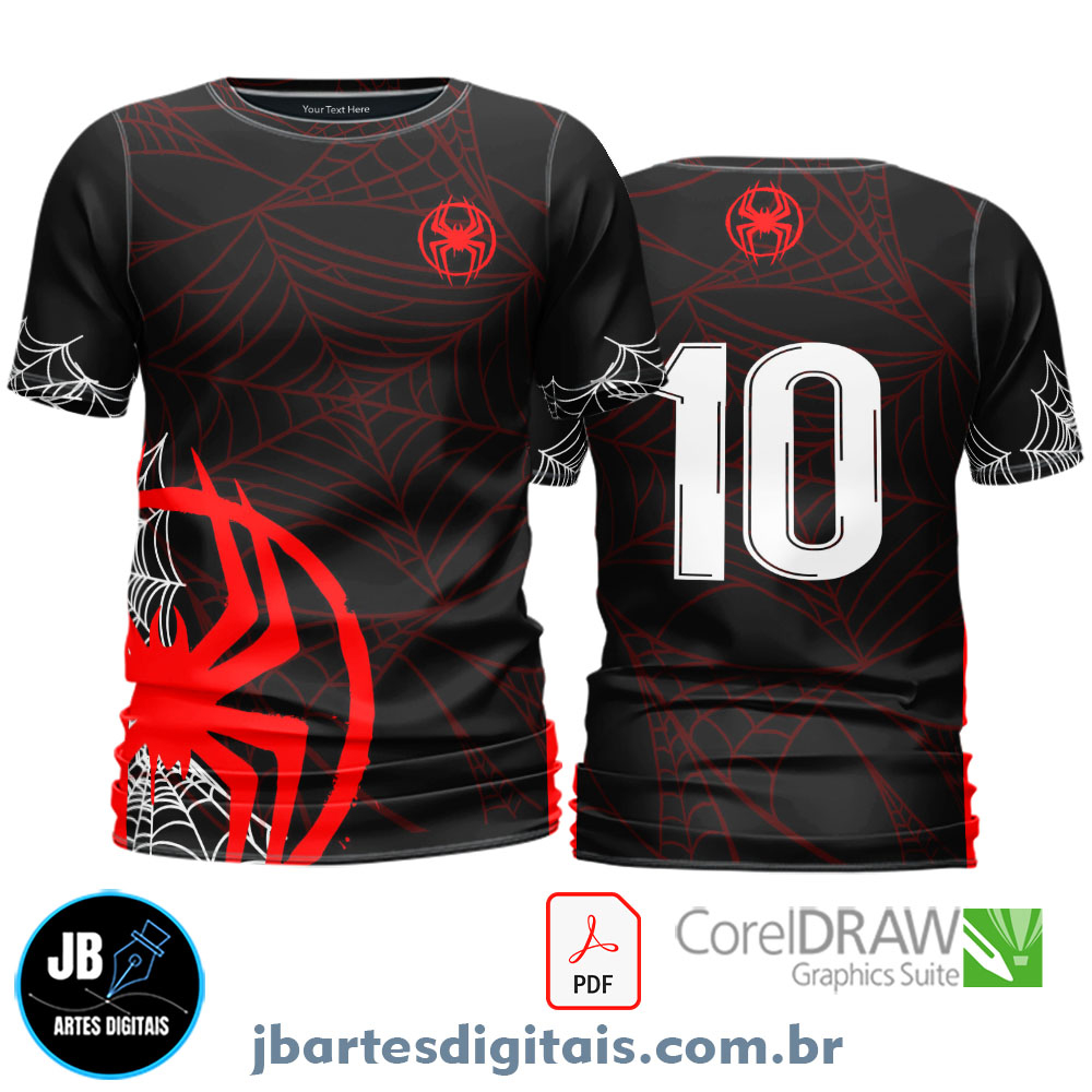 Arte camiseta Interclasse Sublimação Total (ARANHA TEIA)