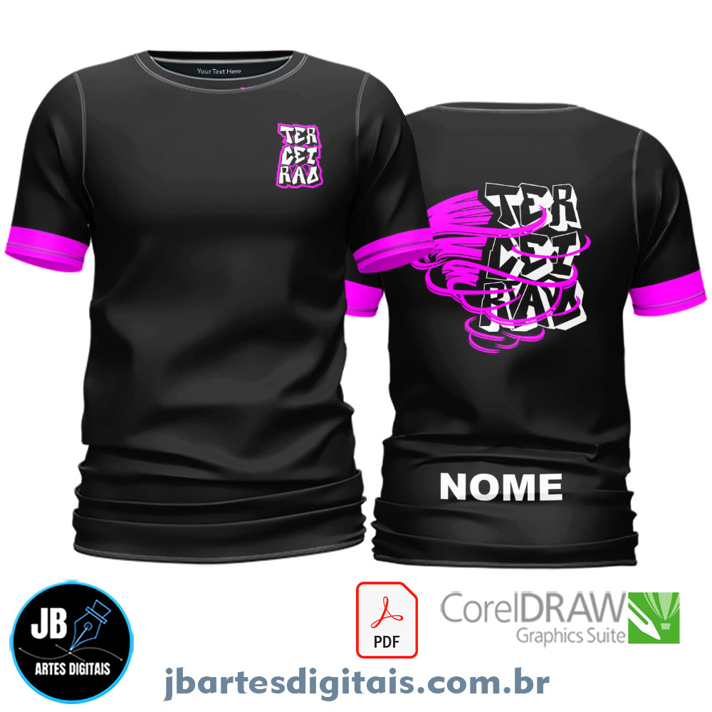 Arte camiseta Terceirão FURACÃO ROXO