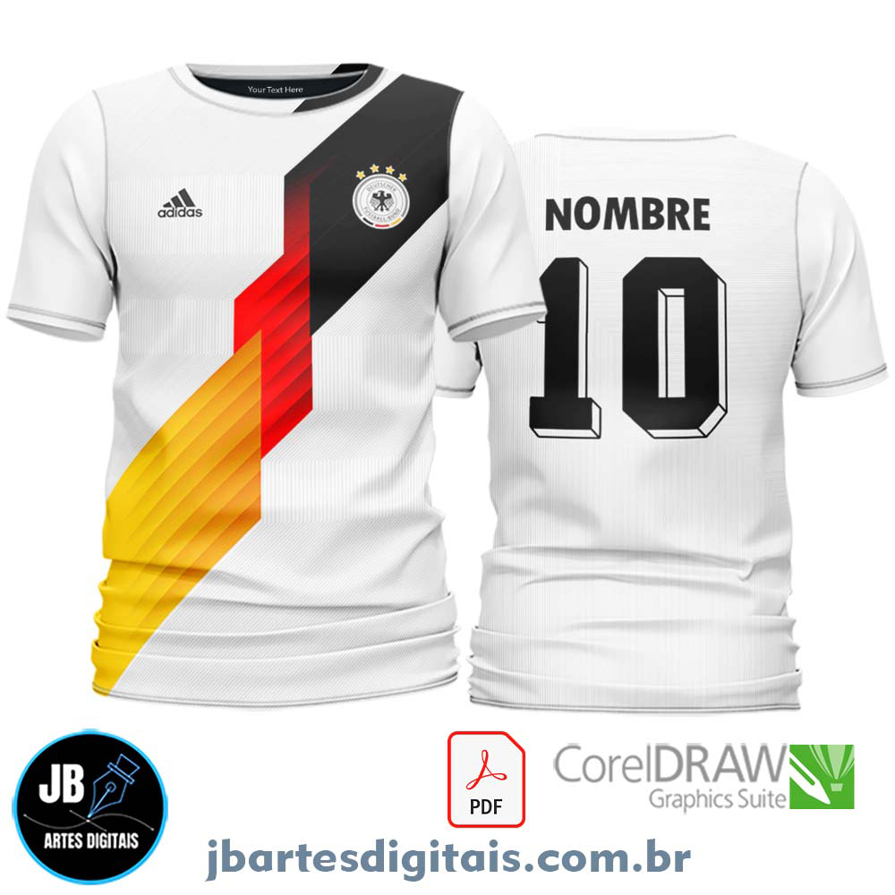Arte camiseta Futebol Sublimação Total (ALEMANIA GRADING CONCEPT RETRO)
