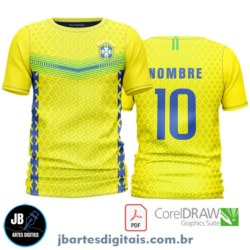 Arte camiseta Futebol Sublimação Total (Brasil 2020 DESING)