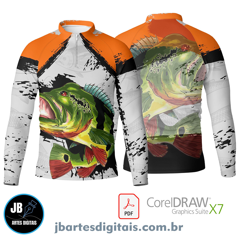 Arte camiseta pesca esportiva (MODELO 03)