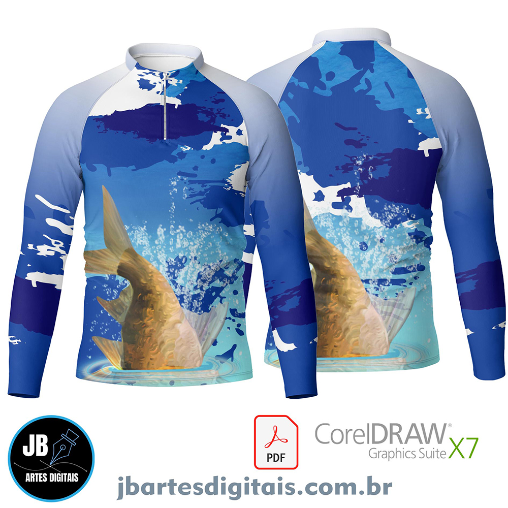 Arte camiseta pesca esportiva (MODELO 16)