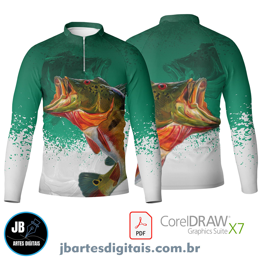 Arte camiseta pesca esportiva (MODELO 18)