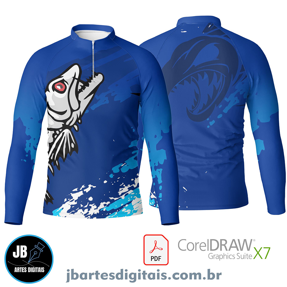Arte camiseta pesca esportiva (MODELO 21)