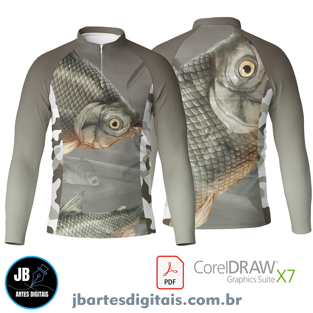 Arte camiseta pesca esportiva (MODELO 22)