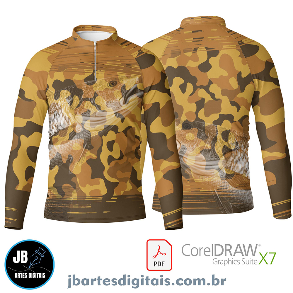 Arte camiseta pesca esportiva (MODELO 23)