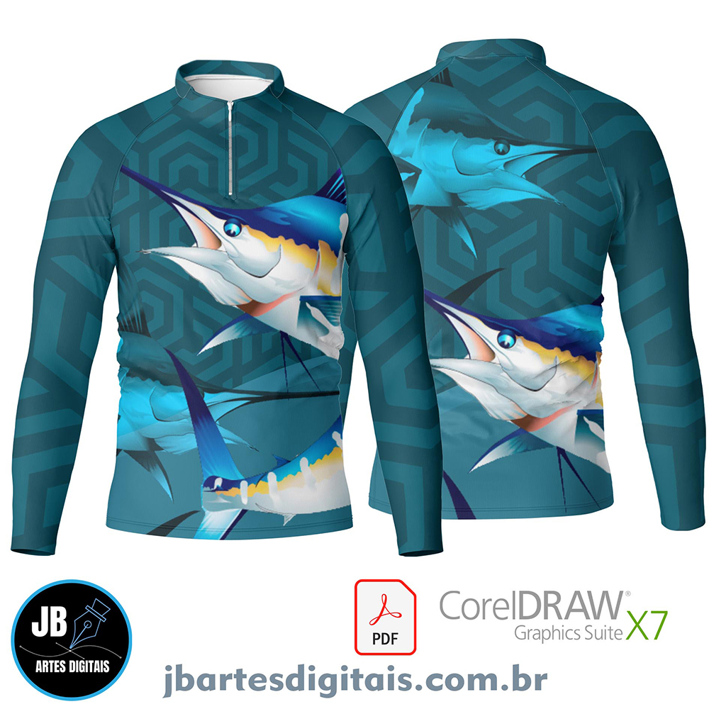 Arte camiseta pesca esportiva (MODELO 24)