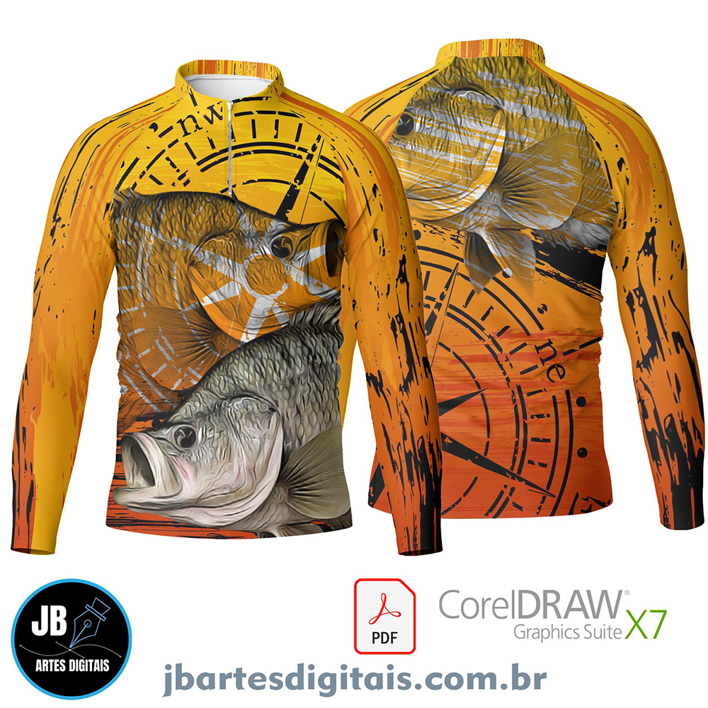 Arte camiseta pesca esportiva (MODELO 26)