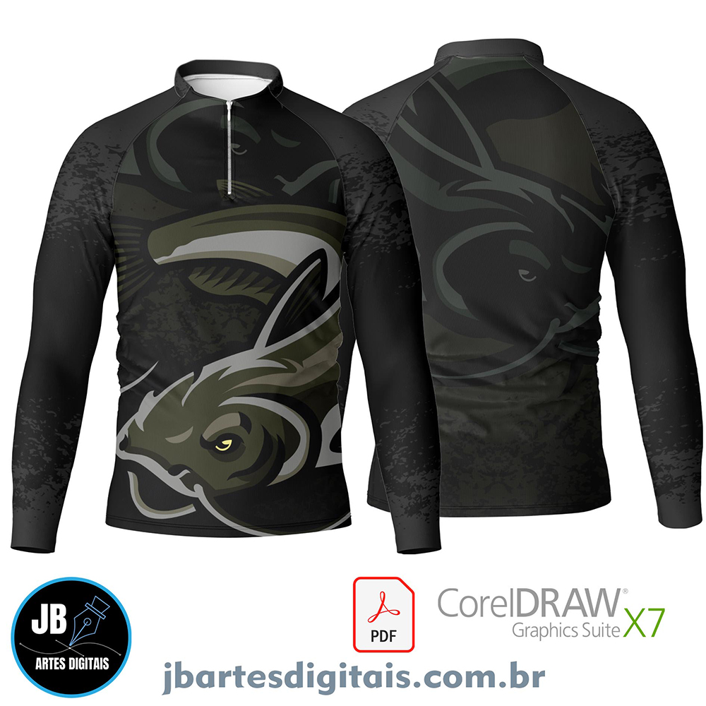 Arte camiseta pesca esportiva (MODELO 27)