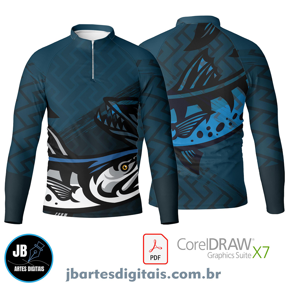 Arte camiseta pesca esportiva (MODELO 28)
