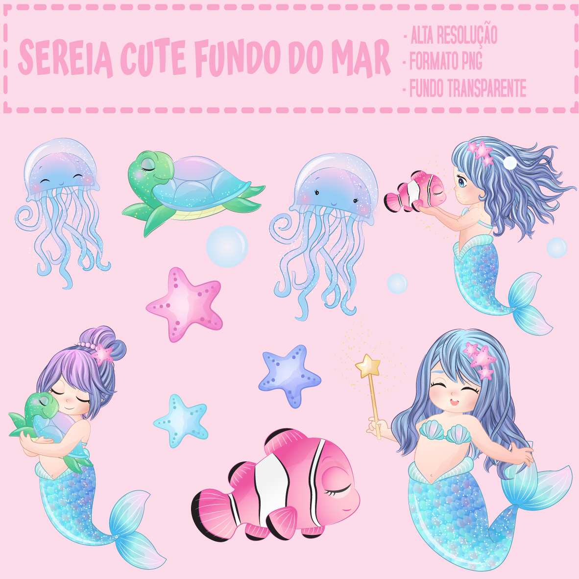 KIT DIGITAL SEREIA FUNDO DO MAR