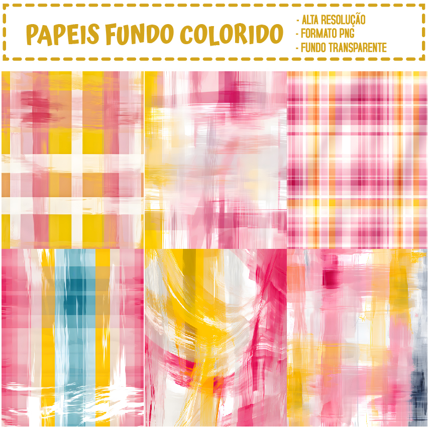 KIT DIGITAL PAPEIS FUNDO COLORIDO