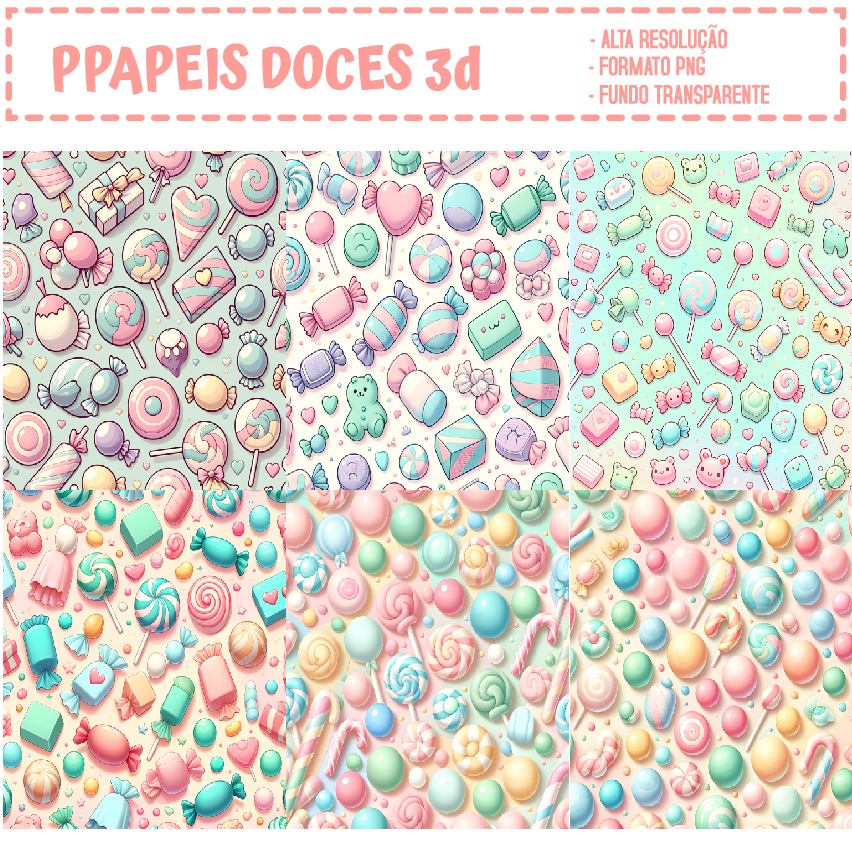 KIT DIGITAL PAPEIS DOCES 3d