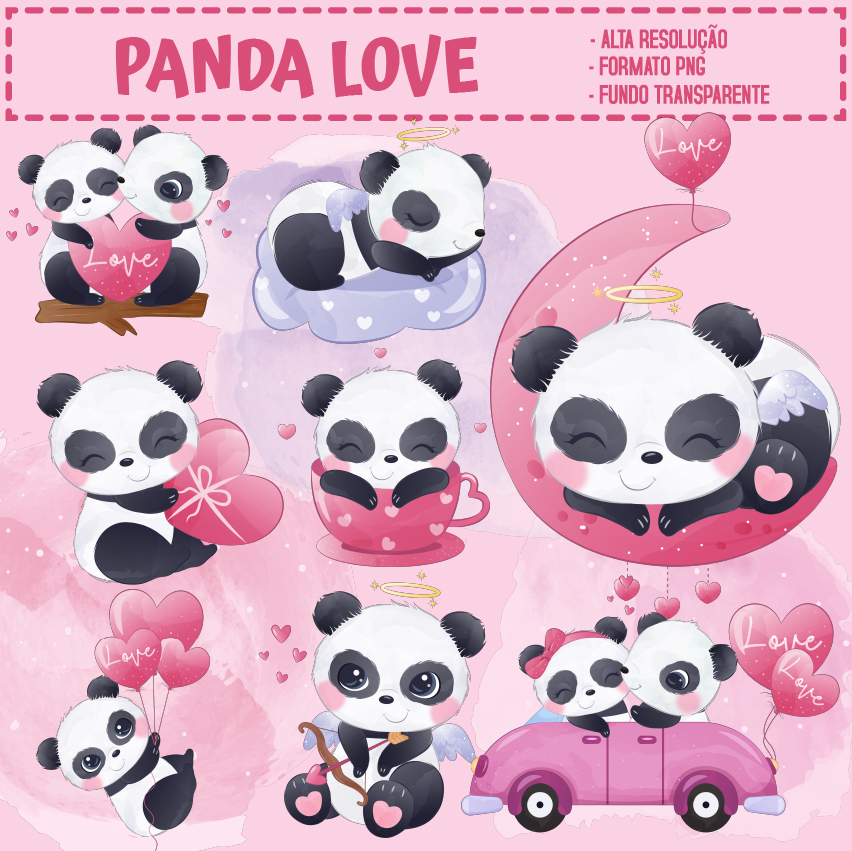 KIT DIGITAL PANDA LOVE