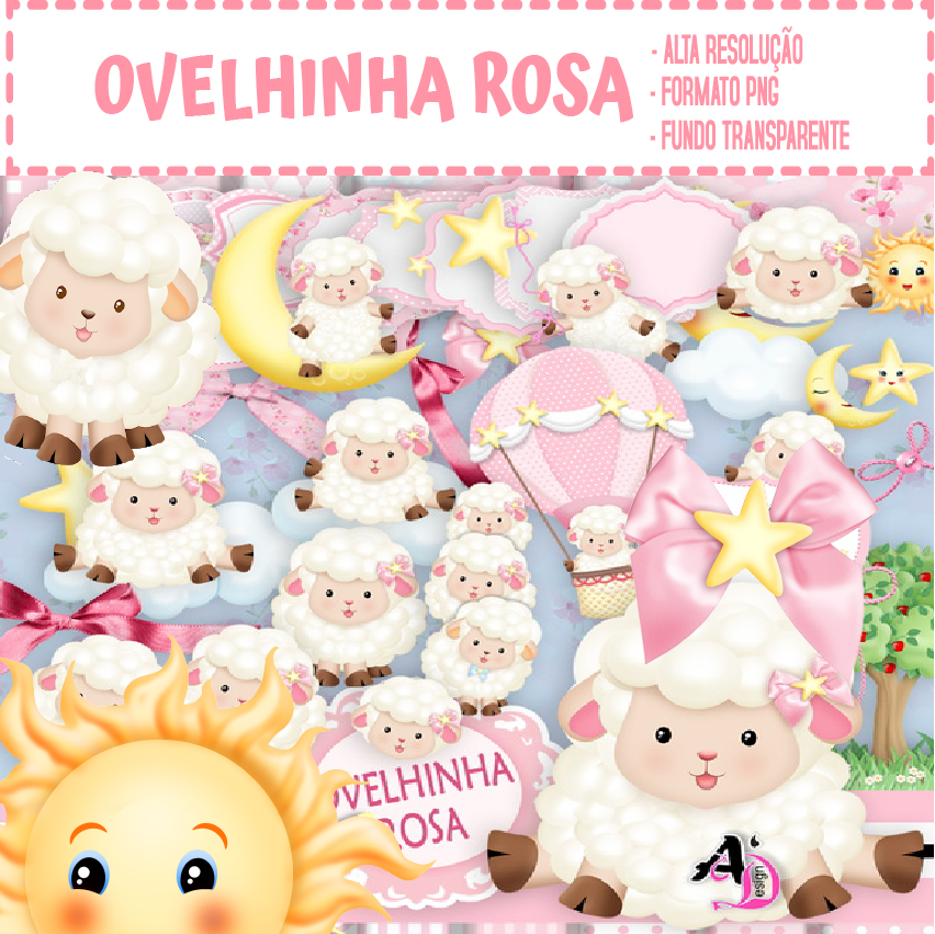 KIT DIGITAL OVELHINHA ROSA