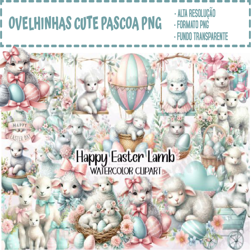 OVELHINHAS CUTE PASCOA PNG