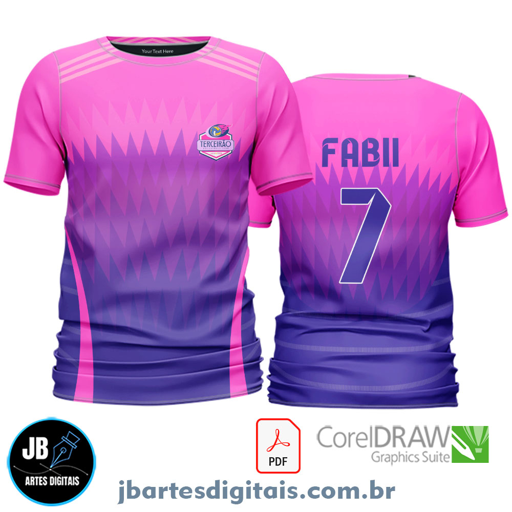 Arte camiseta Futebol Sublimação Total (ALEMANHA ROSA)