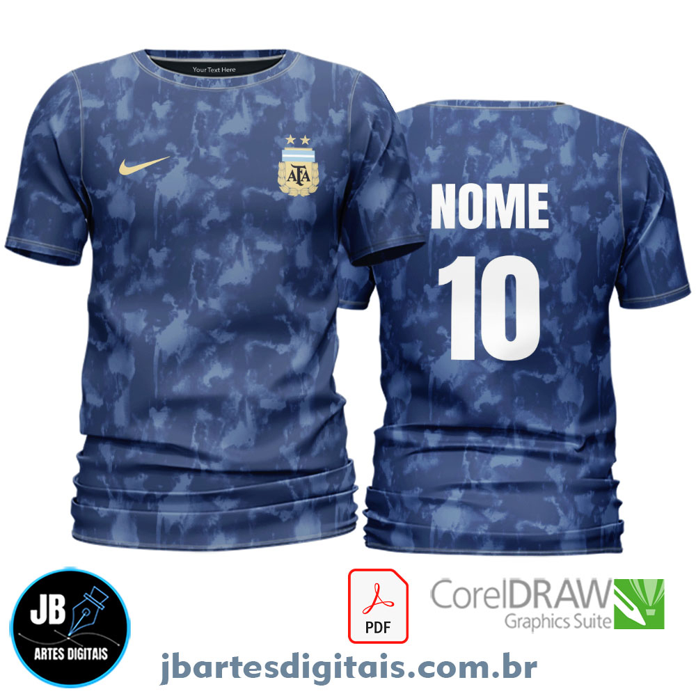 Arte camiseta Futebol Sublimação Total (ARGENTINA CONCEPT NIKE)