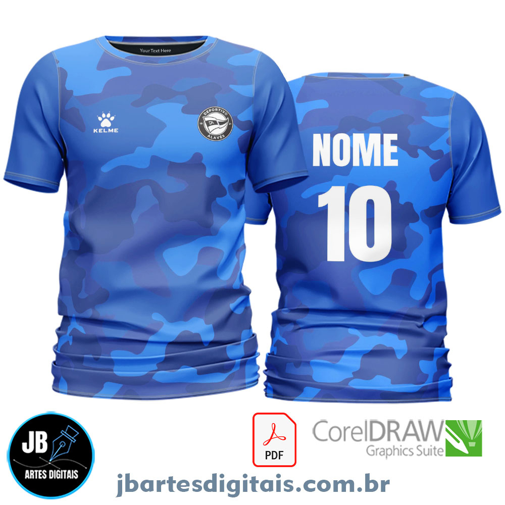 Arte camiseta Futebol Sublimação Total (DEPORTIVO ALAVES FC)