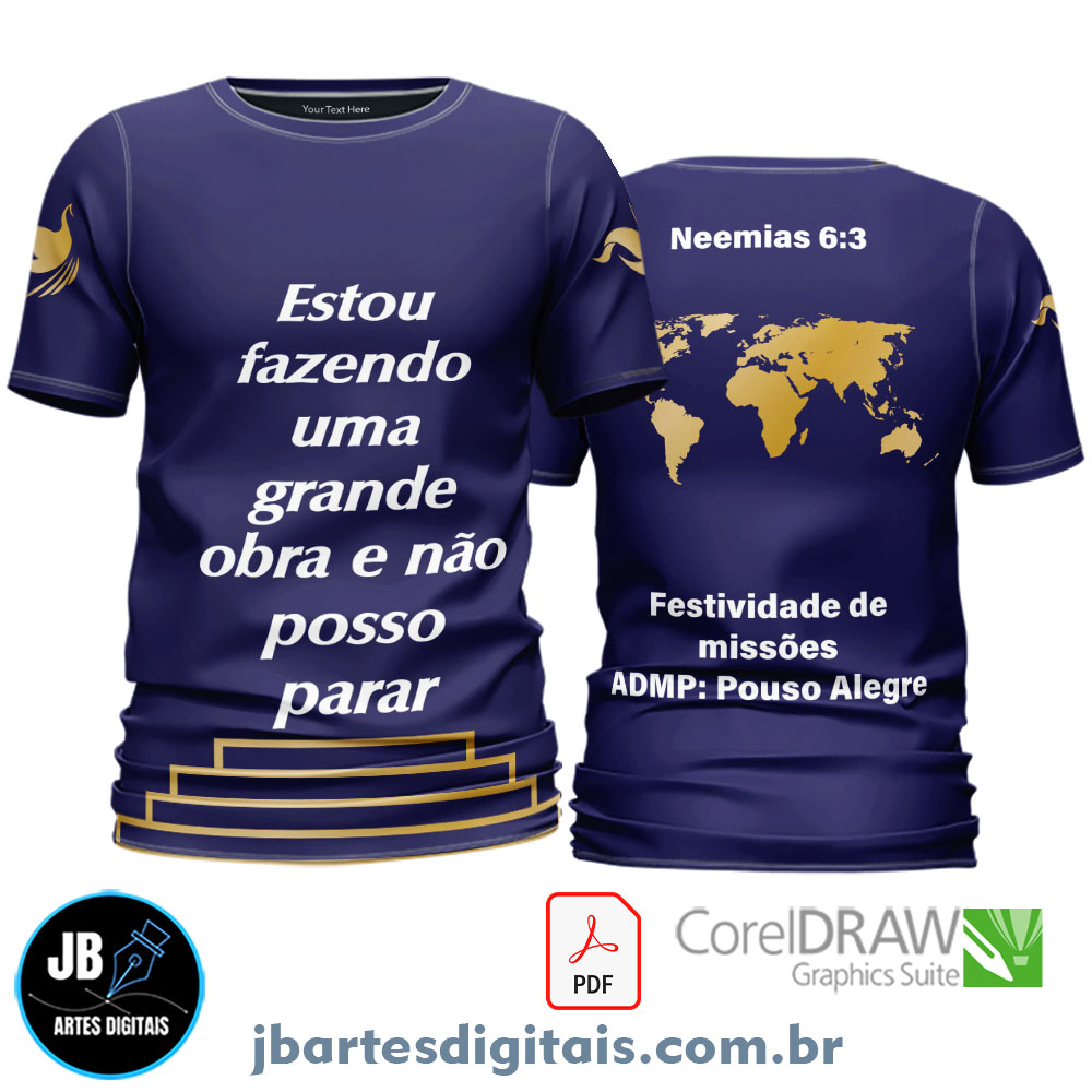Arte camiseta GRANDE OBRA AZUL