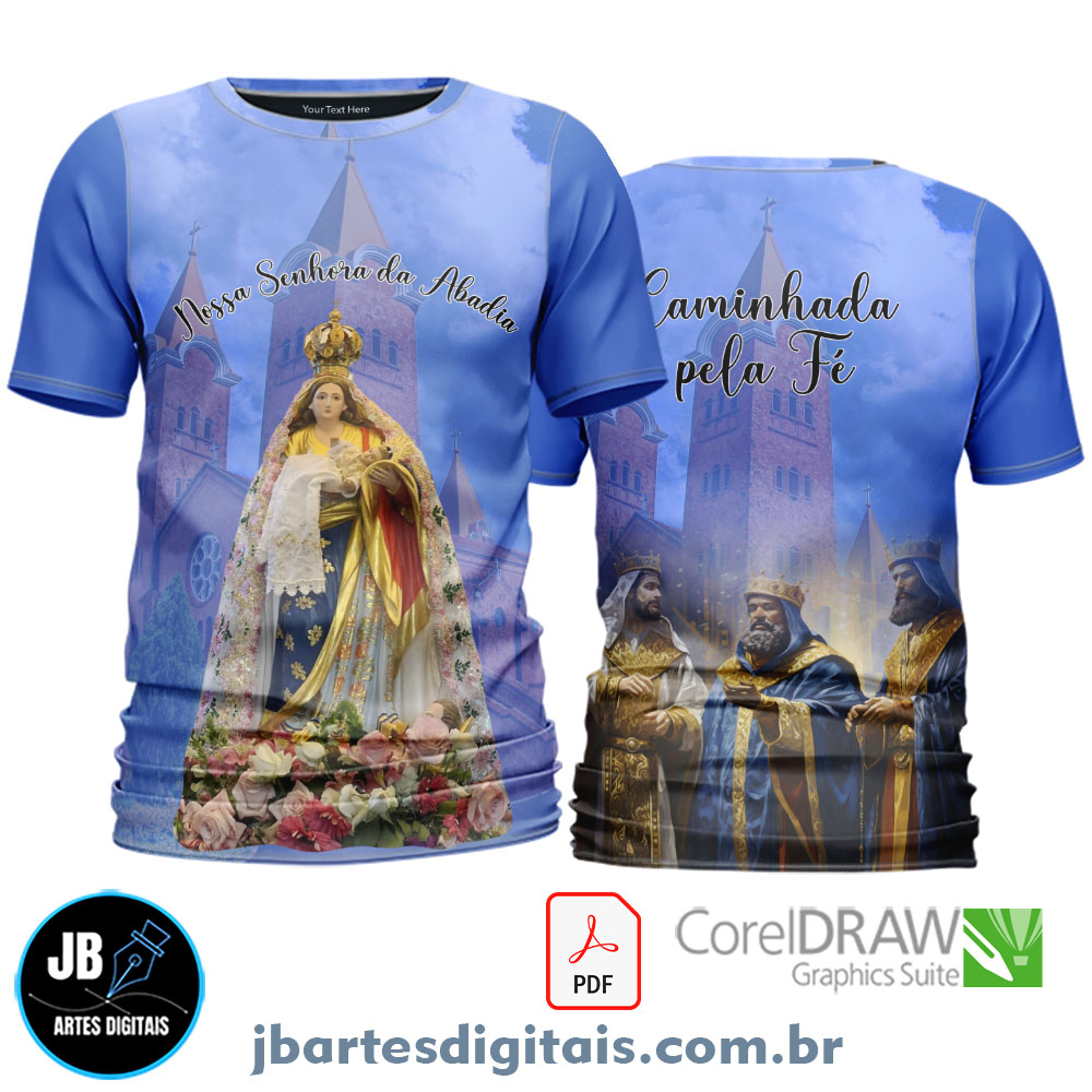 Arte camiseta NS ABADIA TRES REIS MAGOS