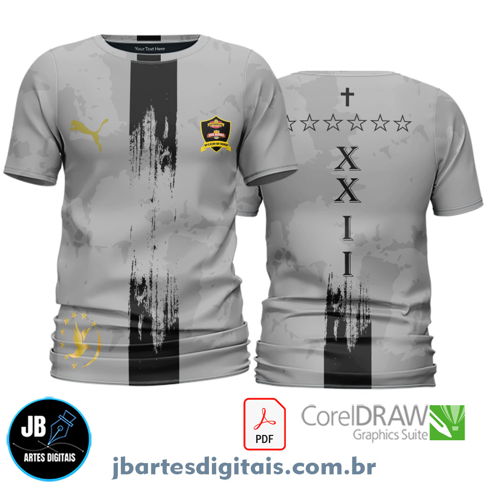 Arte camiseta Sublimação Total (DESING CONCEPT CINZA)