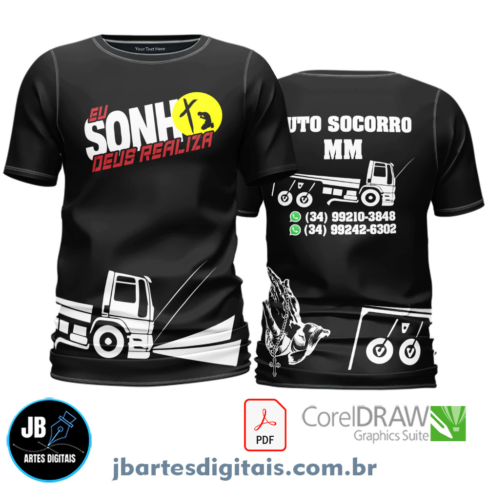 Arte camiseta Sublimação Total (AUTO SOCORRO)