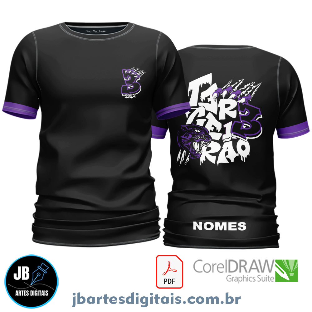 Arte camiseta TERCEIRAO PANTERA