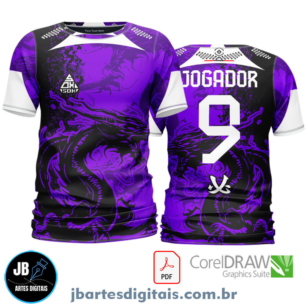 Arte camiseta Interclasse Sublimação Total (DISEÑO DRAGON TERRA FC 2024)