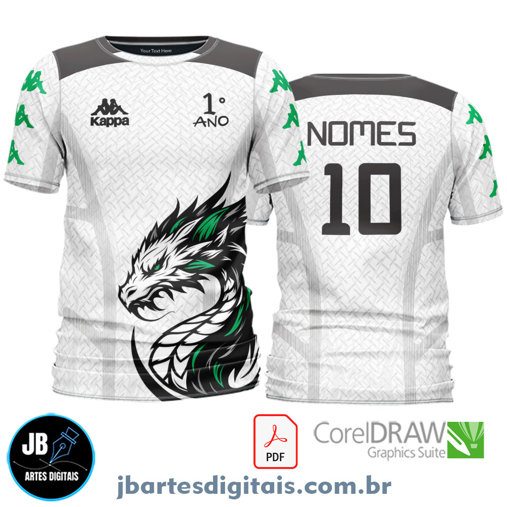 Arte camiseta Interclasse Sublimação Total (CAMISETA DRAGON KAPPA (1))