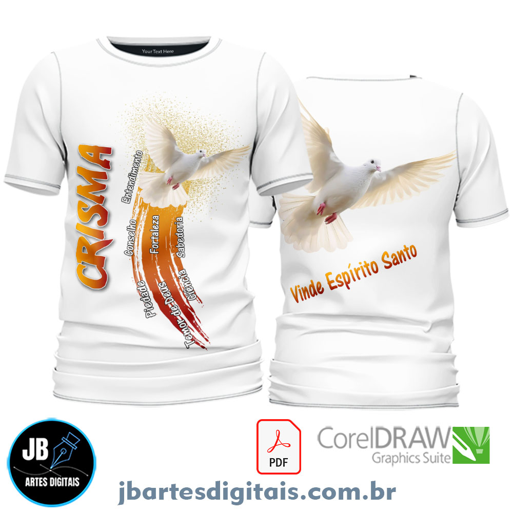 Arte camiseta Sublimação Total (CRISMA MODELO 4) 2025